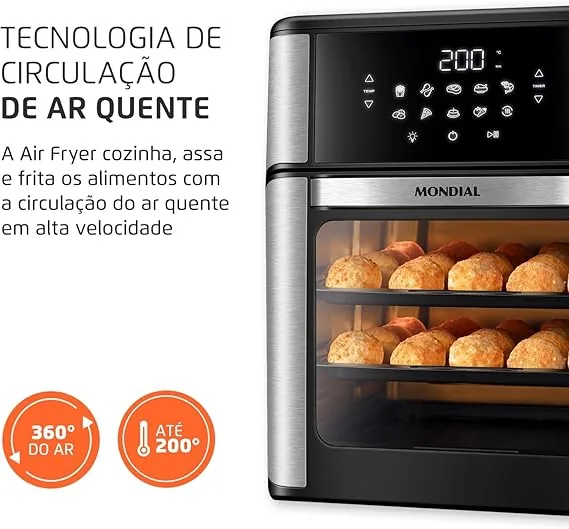 Tecnologia Air Circuit 360° com cozimento uniforme